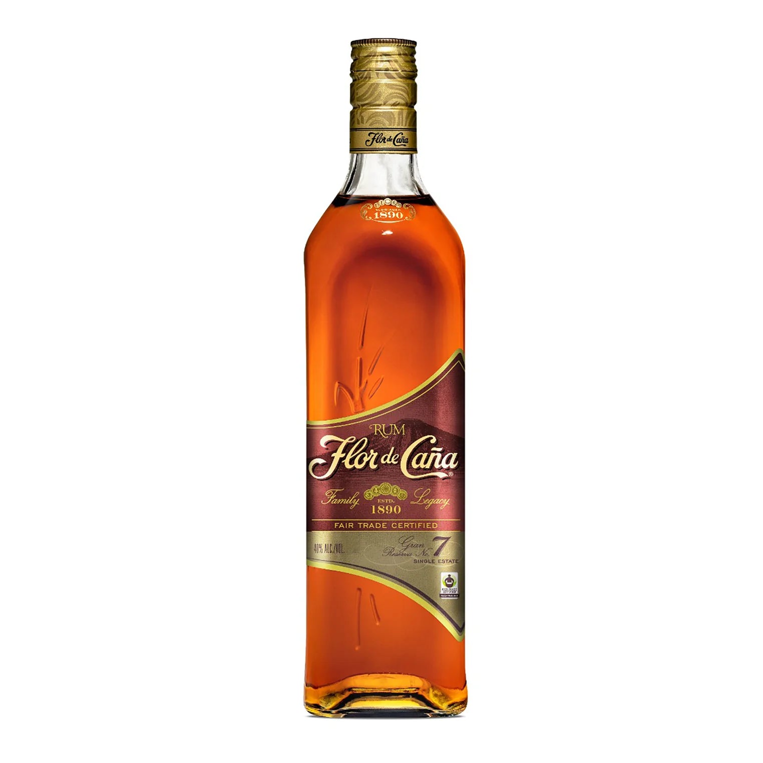Flor de Cana 7YR Grand Reserve Rum bottle