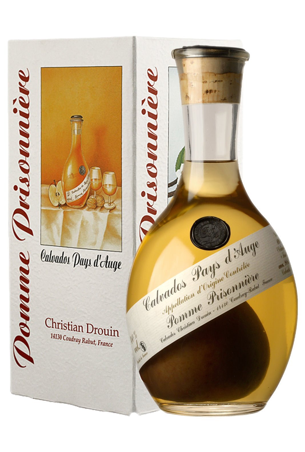Christian Drouin Pomme Prisonniere 40% 1L - Calvados : Pays d'Auge - Liquor Wine Cave
