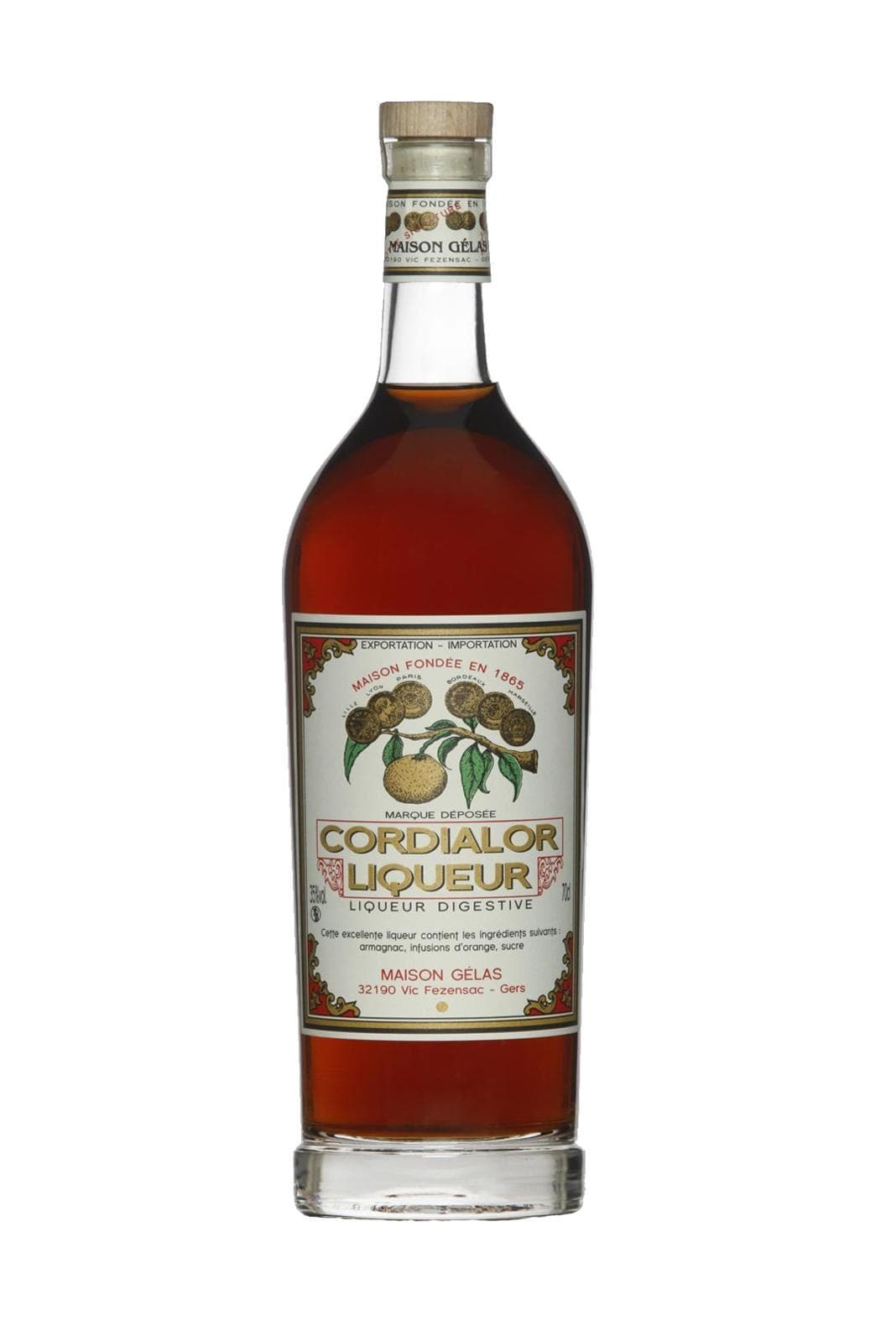 Gelas Cordialor Liqueur d'Orange et Armagnac (Green orange skins) 700ml 35%