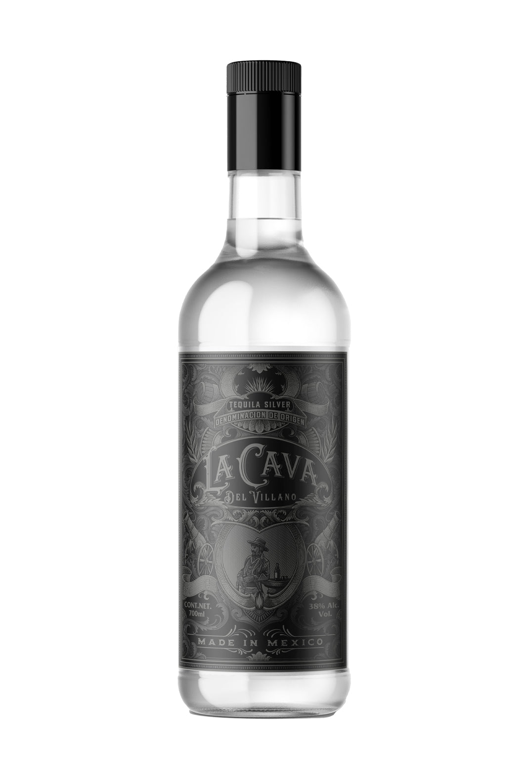 La Cava del Villano Plata Tequila 38% 700ml - Tequila - Liquor Wine Cave