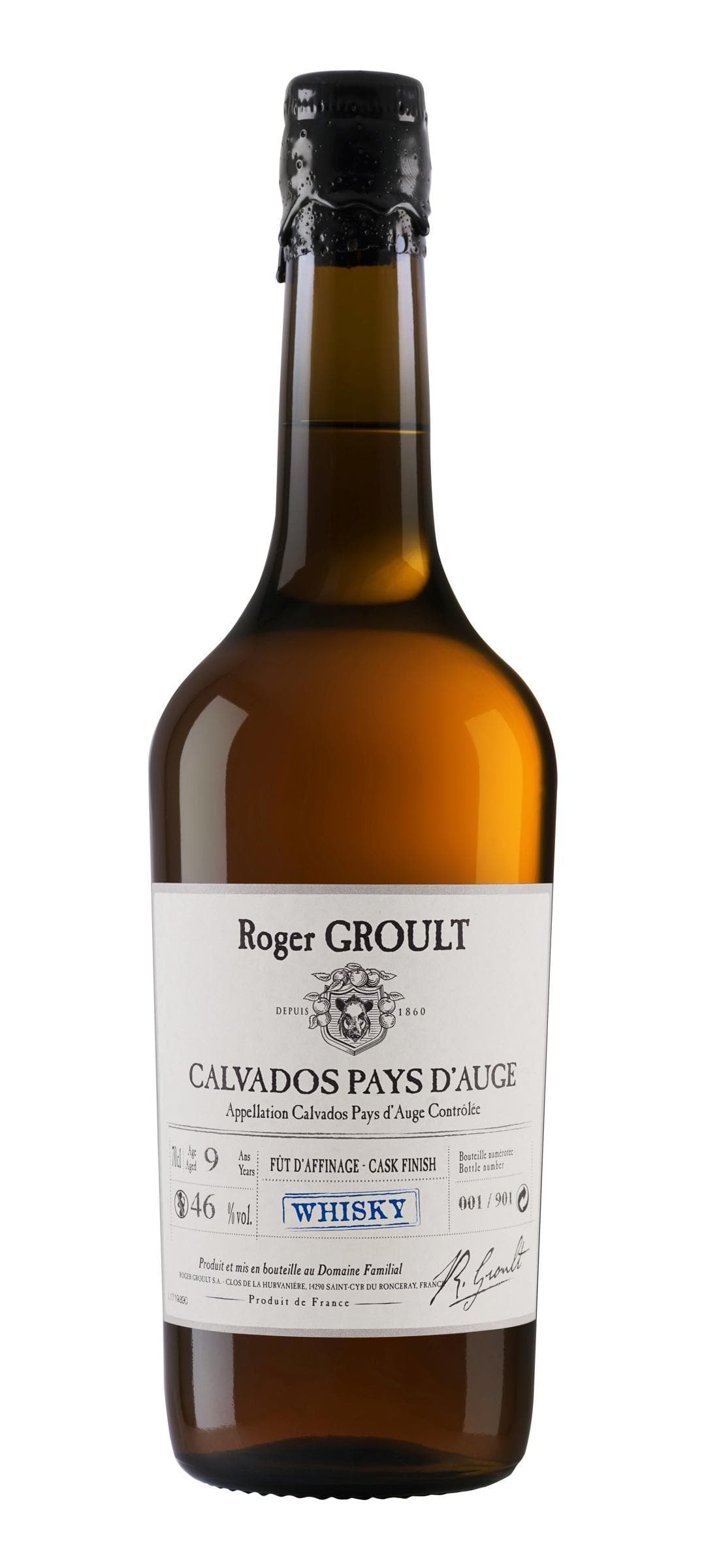 Roger Groult Whisky Cask Finish 46% 700ml | Brandy | Shop online at Spirits of France