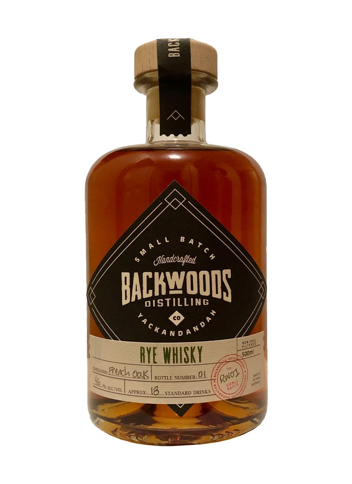 Whisky de centeno Backwoods 46% 500 ml Lote 2