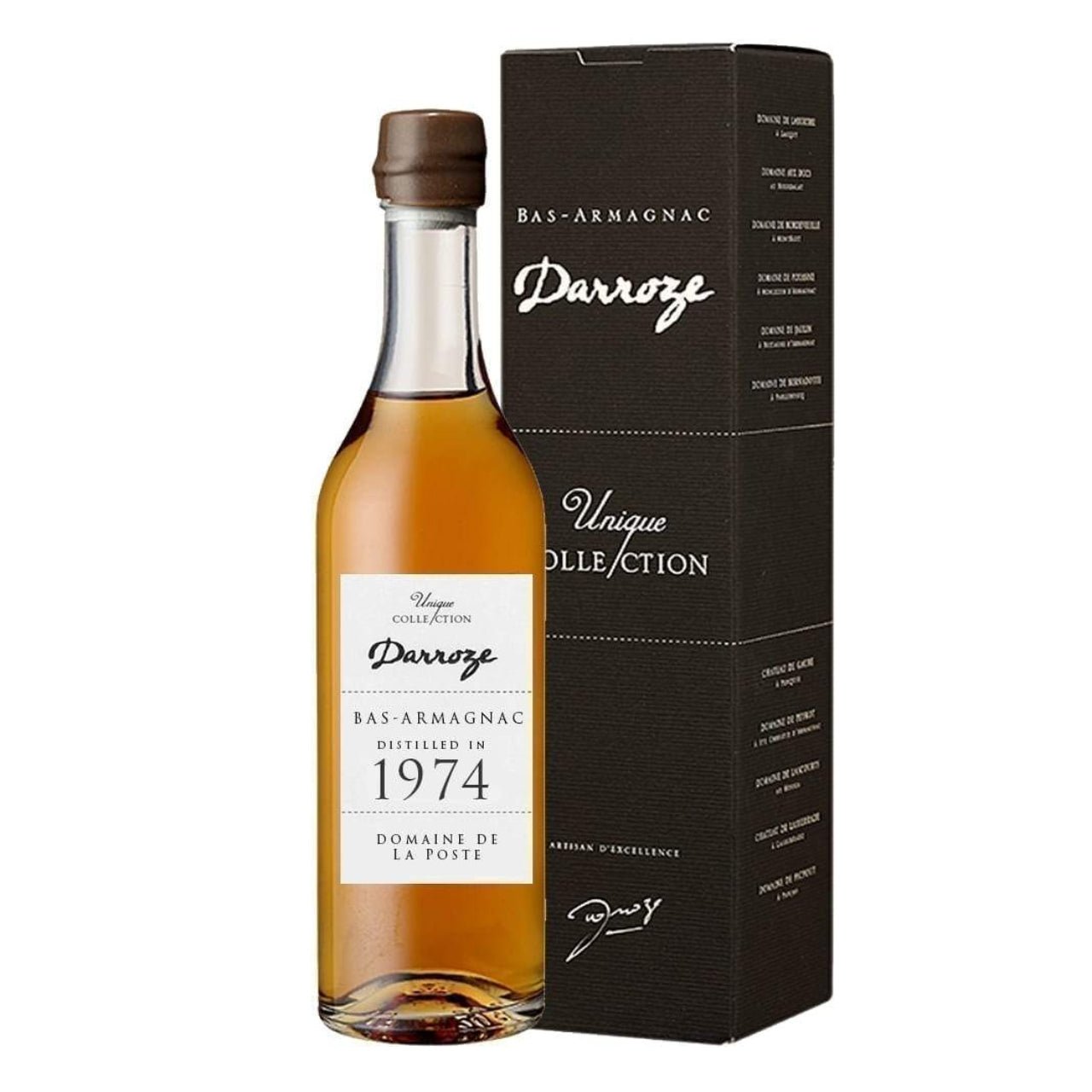 Darroze 1974 La Poste Grand Bas Armagnac 48% 200ml - Brandy - Liquor Wine Cave