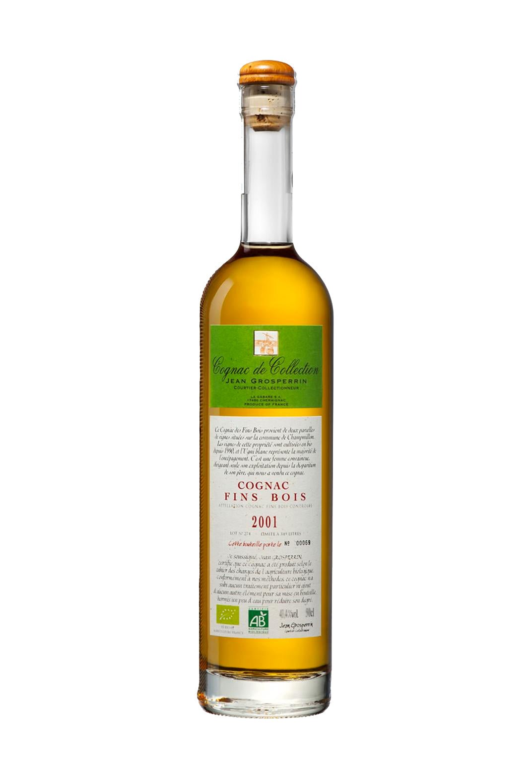 Grosperrin Cognac 20ans (2001) Fins Bois ORGANIC 49.7% 350ml - Cognac - Liquor Wine Cave