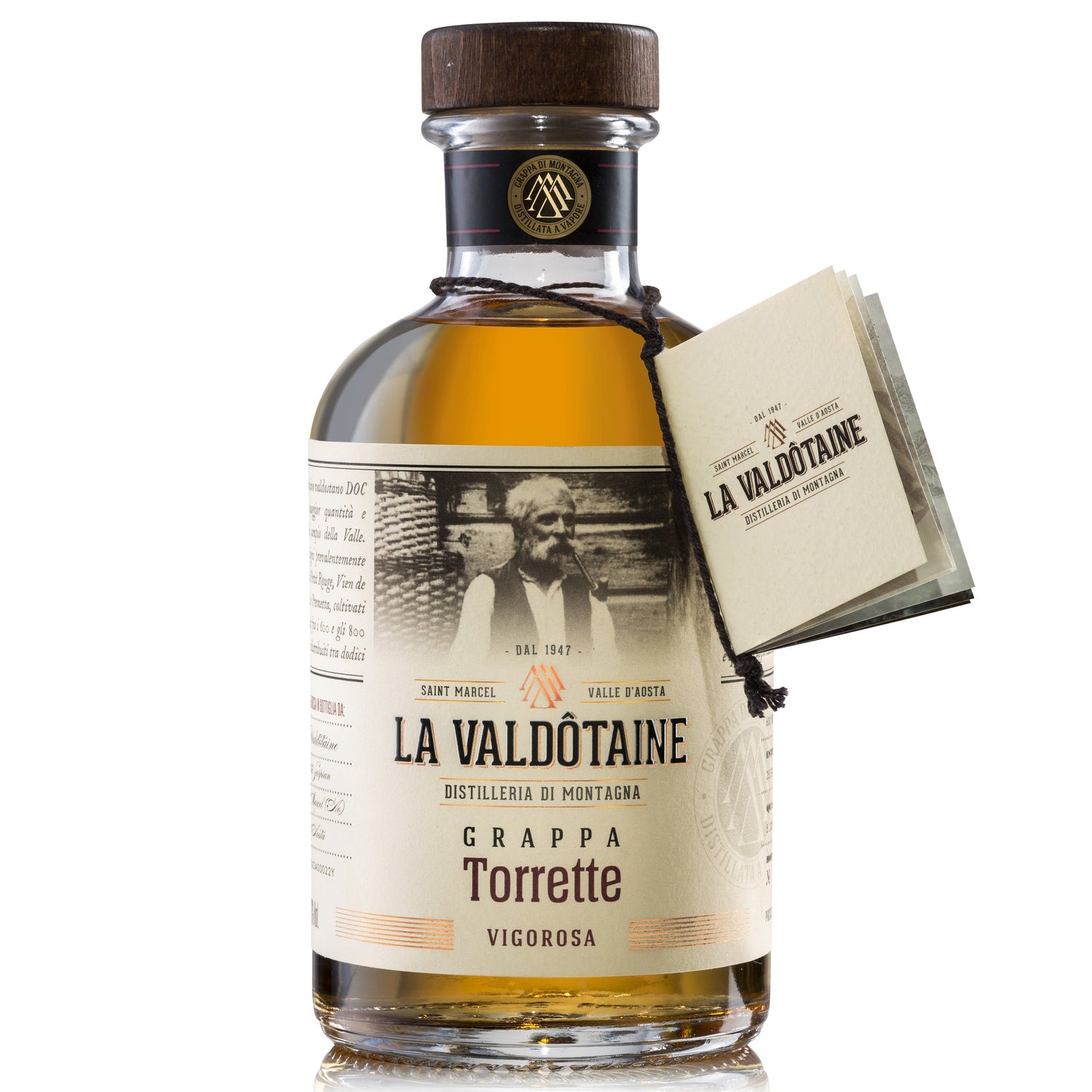 Image of La Valdotaine Torrette Grappa 43% 500ML bottle available at Liquor Wine Cave