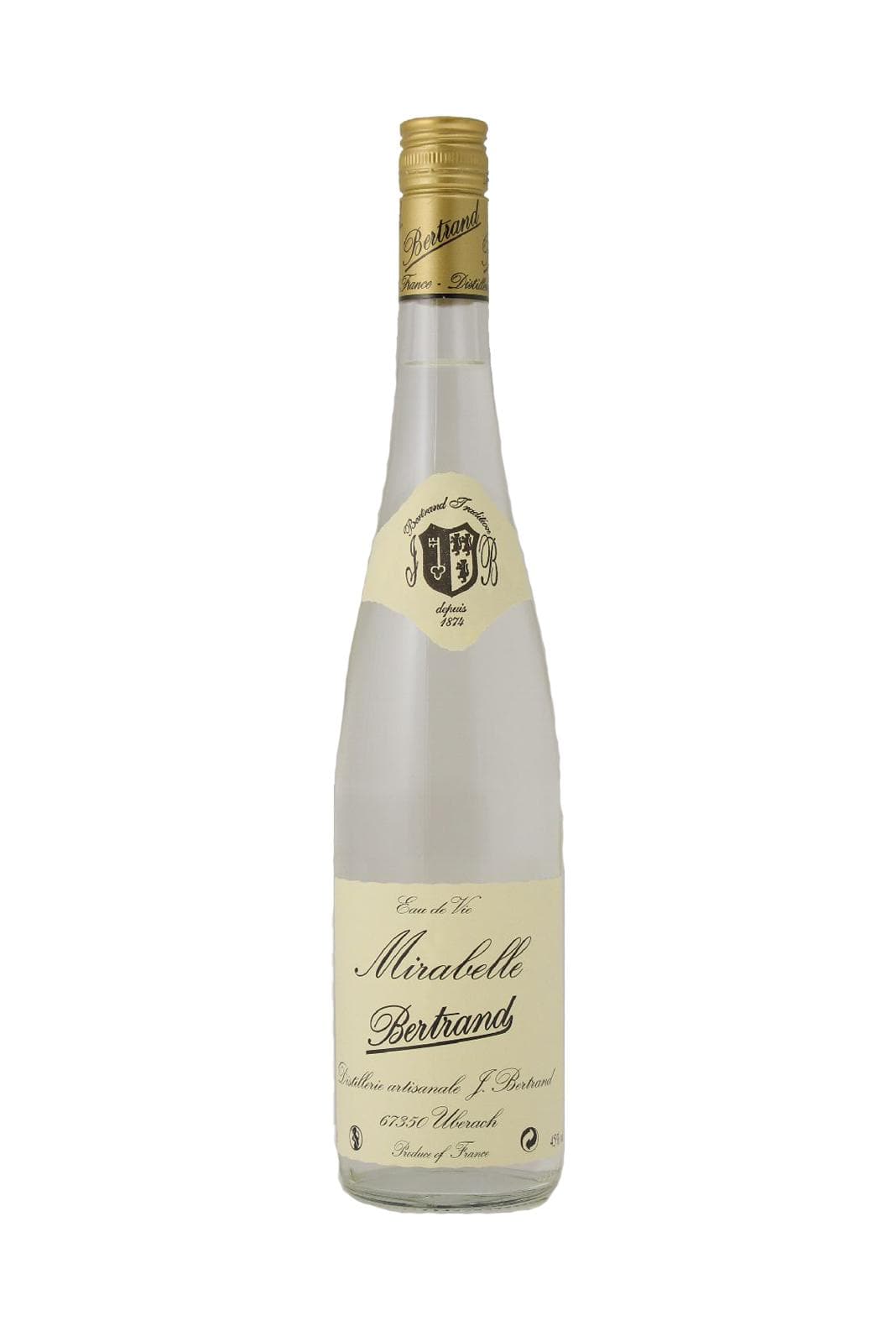 Bertrand Eau de Vie de Mirabelle (Small Yellow Plum) 45% | Liqueurs | Shop online at Spirits of France