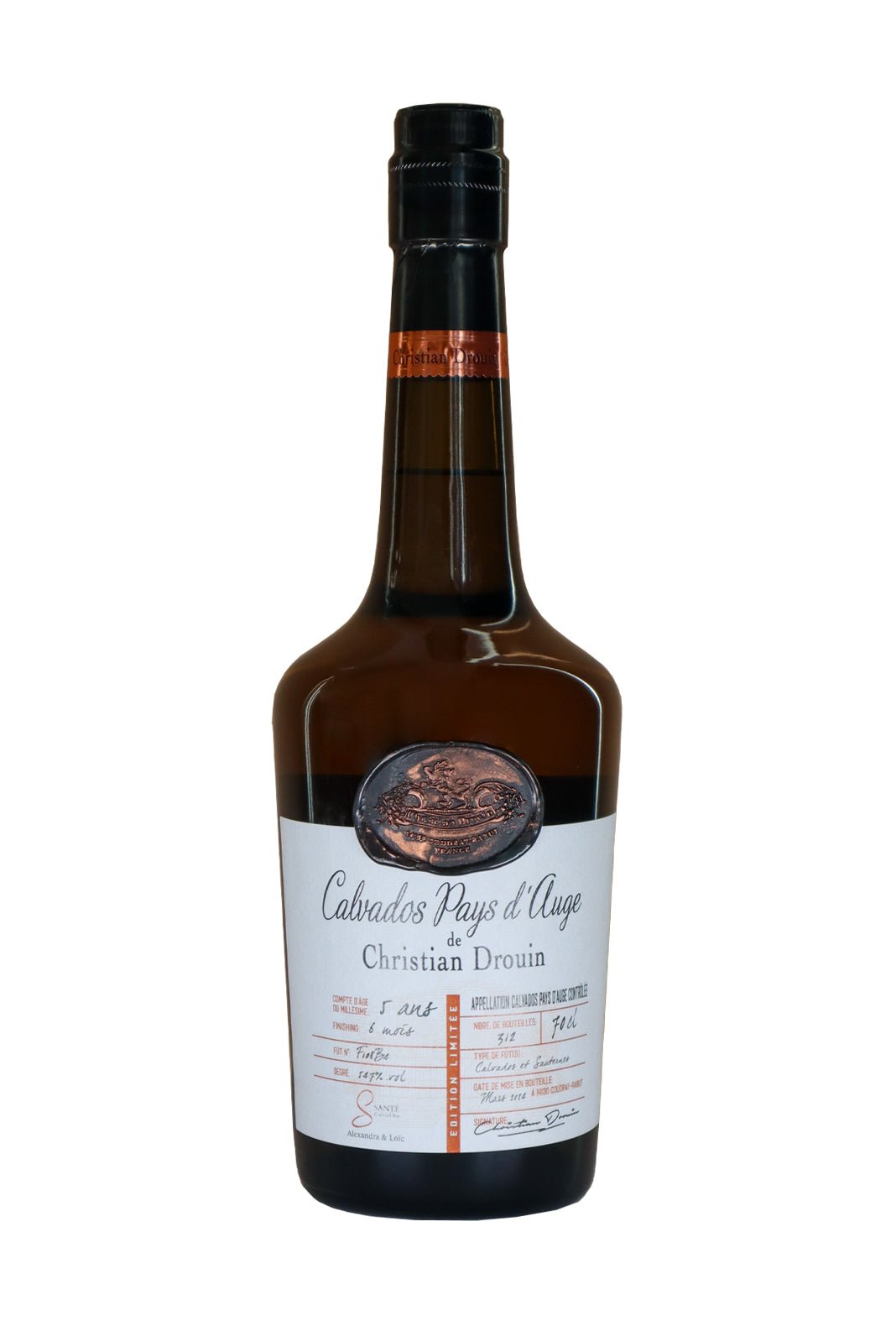 Christian Drouin 5 Years 54.7% 700ml - Calvados : Pays d'Auge - Liquor Wine Cave