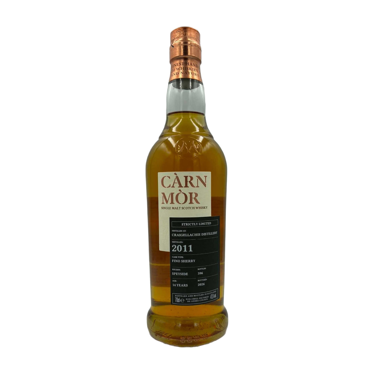 Carn Mor Craigellachie 2011 14 Year Old Fino Sherry Cask Scotch Whisky 700ml bottle