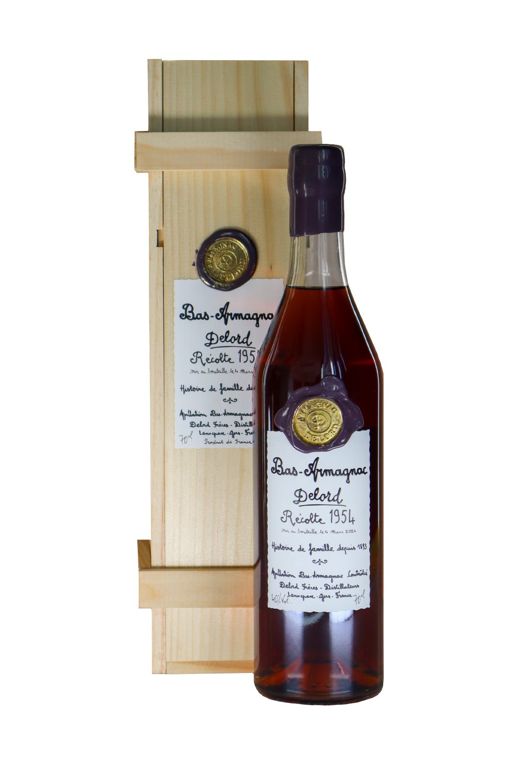 Delord Armagnac 1954 Wooden Gift Box 40% 700ml - armagnac - Liquor Wine Cave