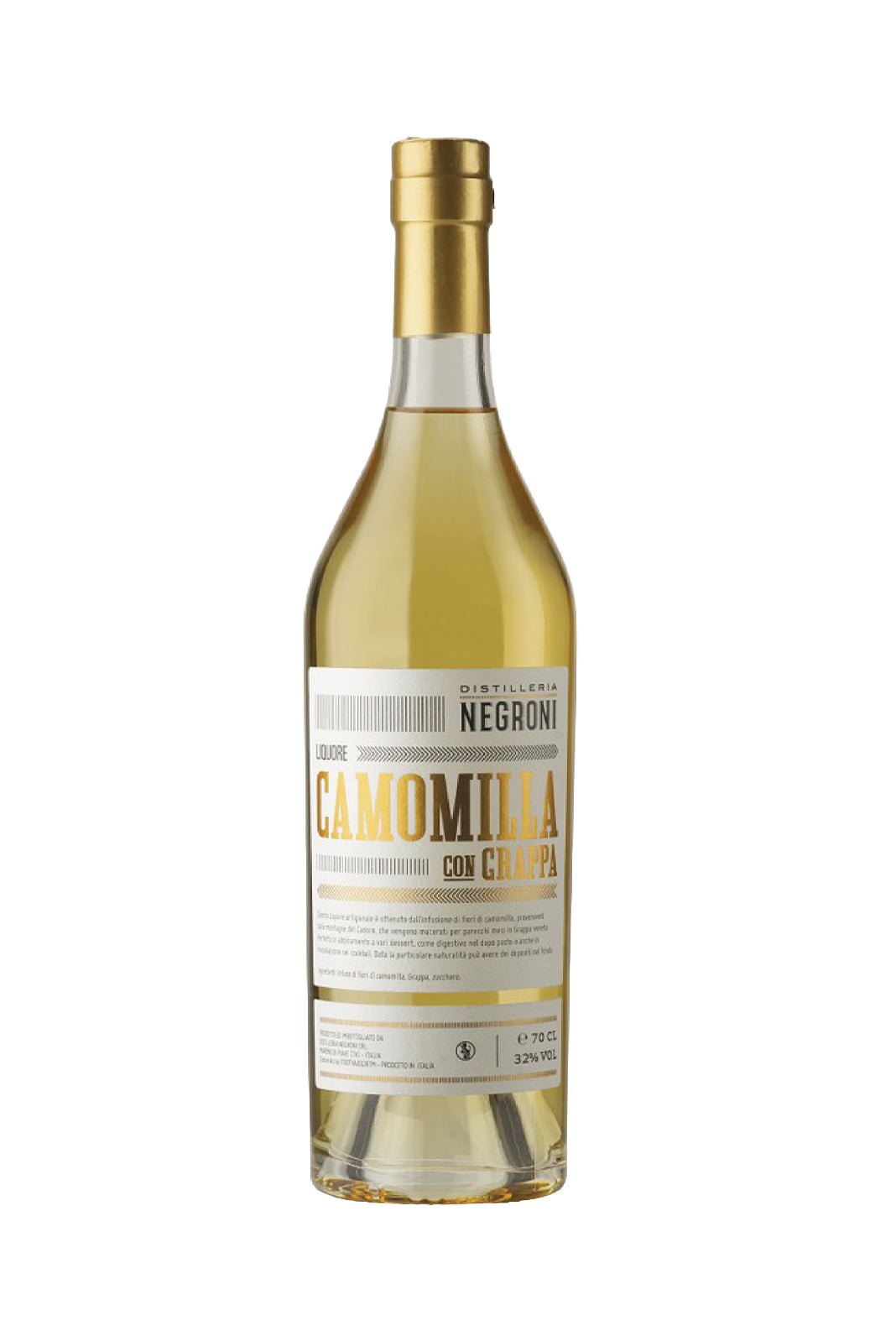 Distilleria Negroni (Venegazzu) Liquore alla Camomilla con Grappa 32% 700ml