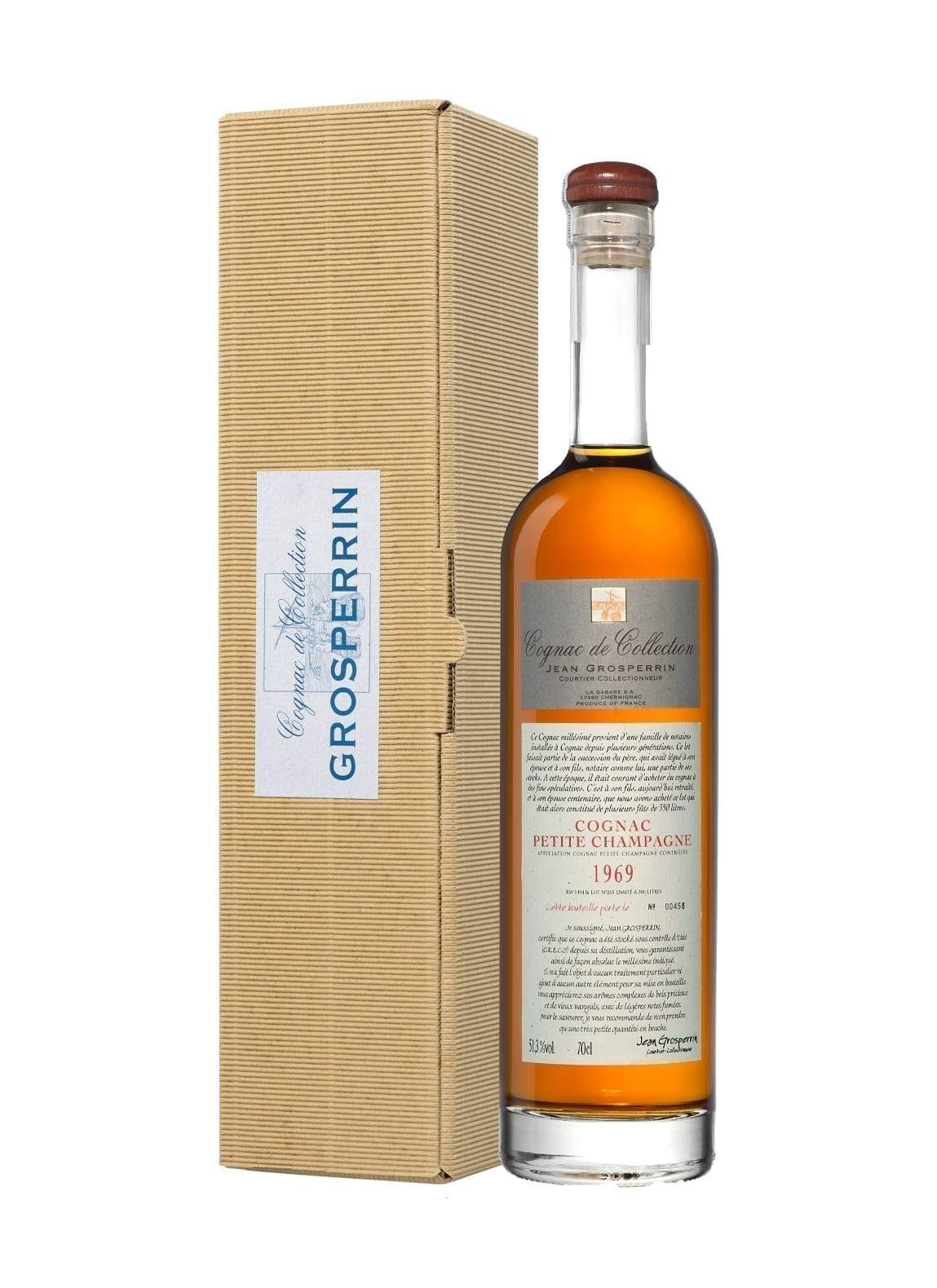 Grosperrin Cognac 1969 Petite Champagne 46.4% 700ml | Brandy | Shop online at Spirits of France