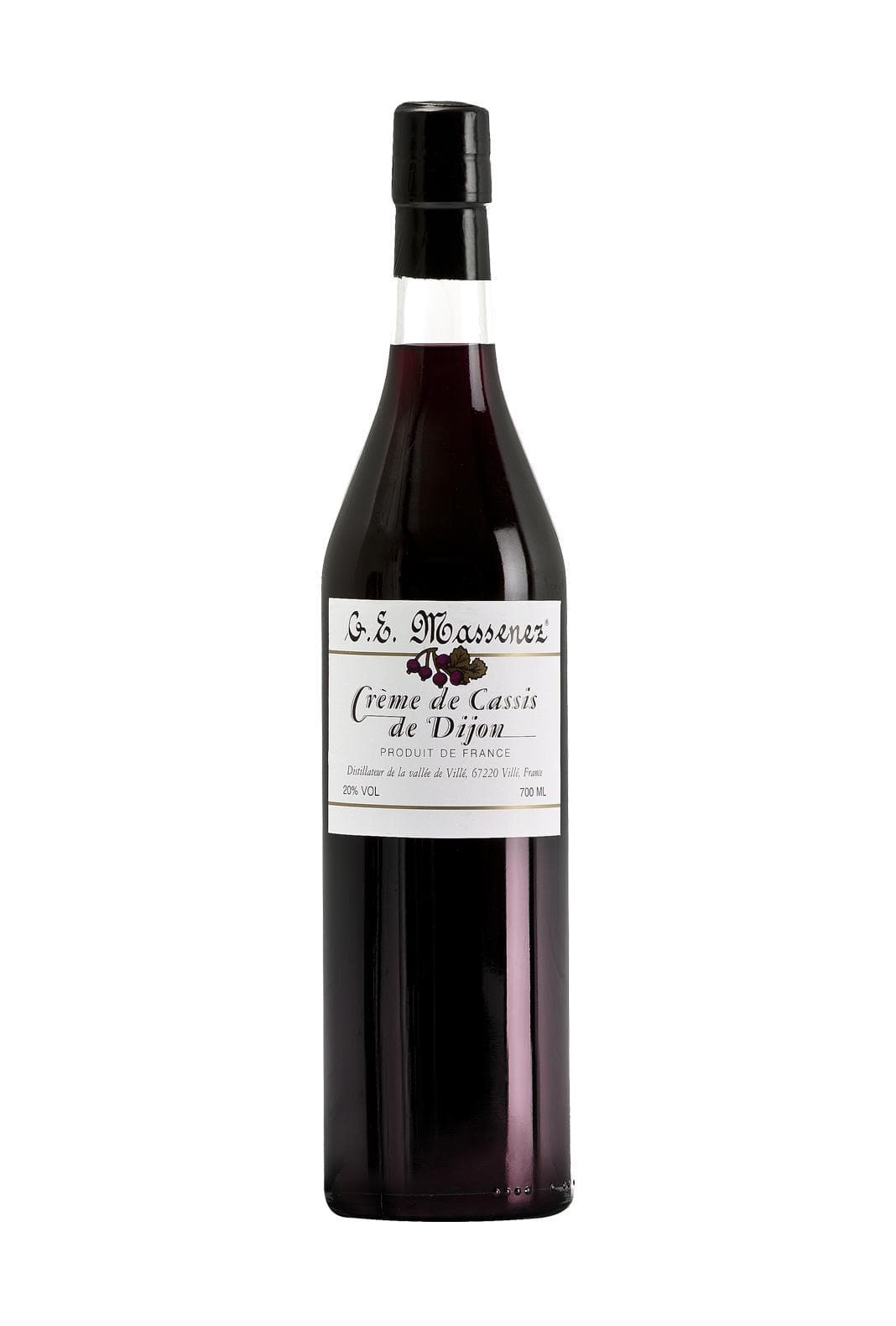 Massenez Liqueur Creme de Cassis (Blackcurrant) 20% 700ml | Liqueurs | Shop online at Spirits of France