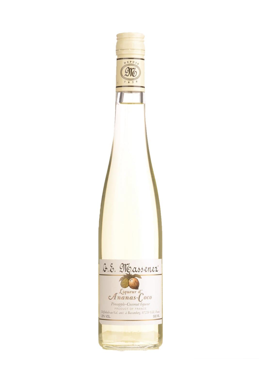 Massenez Liqueur de Ananas-Coco (Pineapple-Coconut) 20% 500ml | Liqueurs | Shop online at Spirits of France