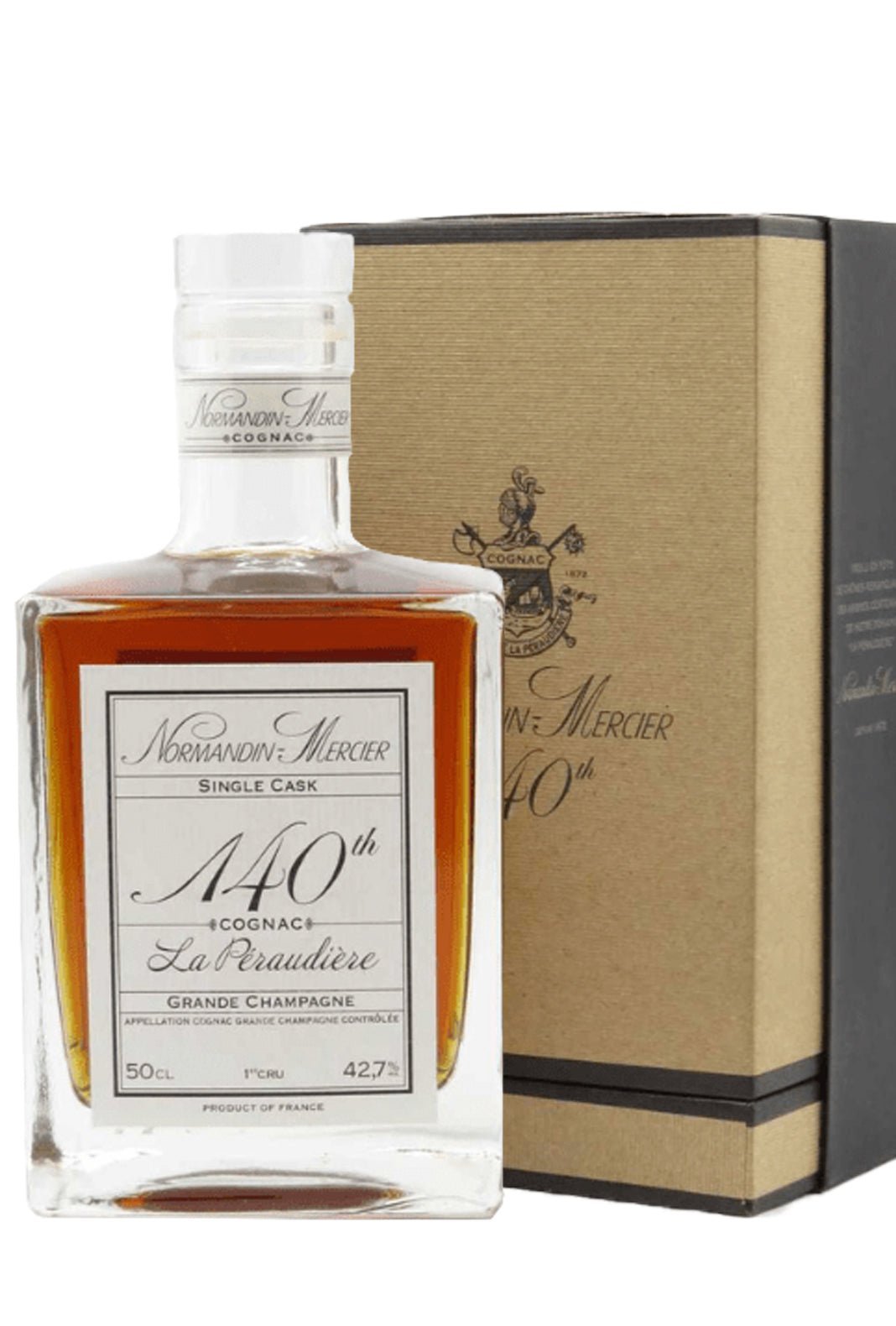 Normandin-Mercier Cognac 'Peraudiere' 25 years Grand Champagne 44% 500ml CARAFE | Brandy | Shop online at Spirits of France