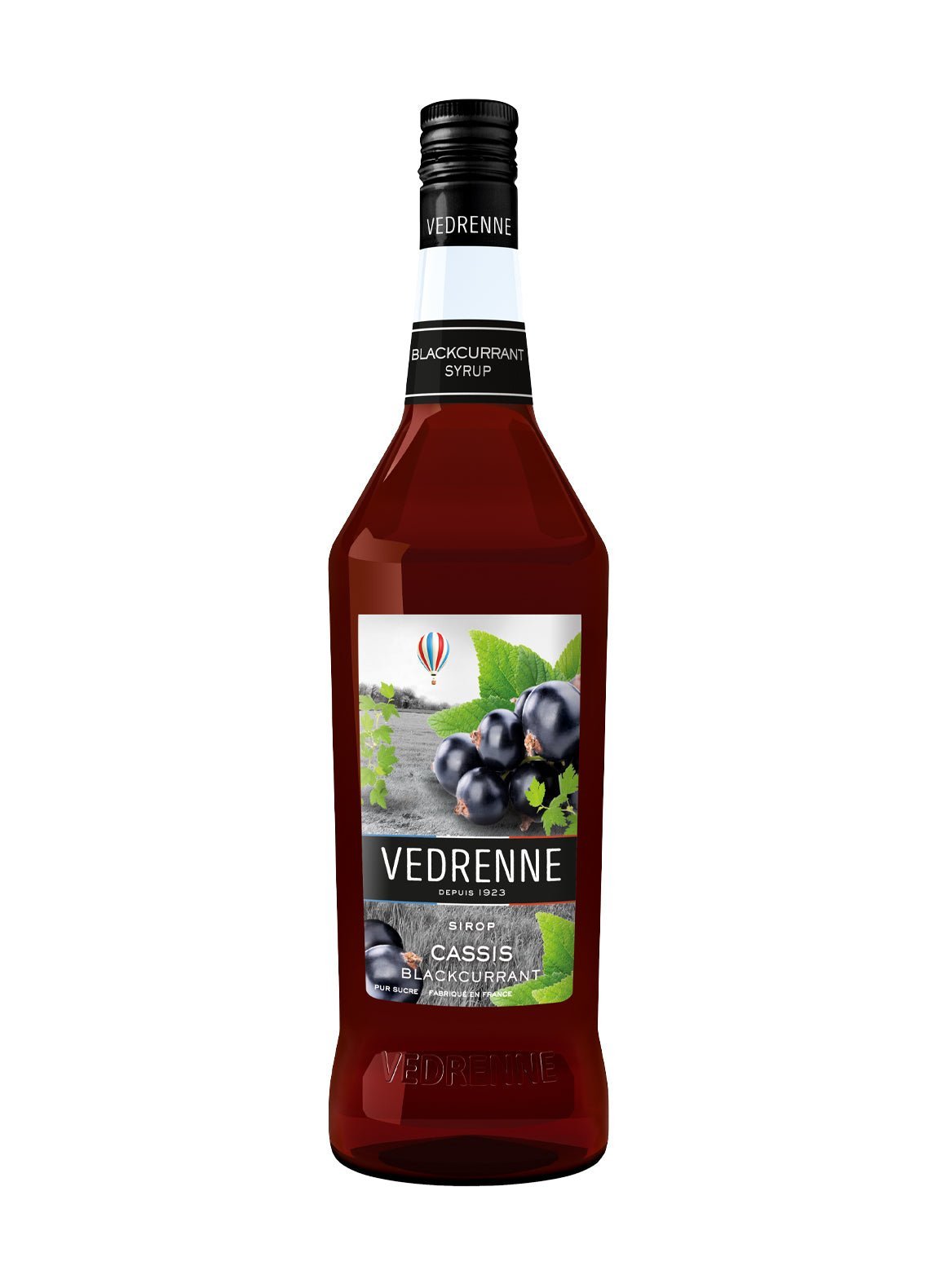 Vedrenne Blackcurrant Syrup 0% 1000ml - Cordial - Liquor Wine Cave