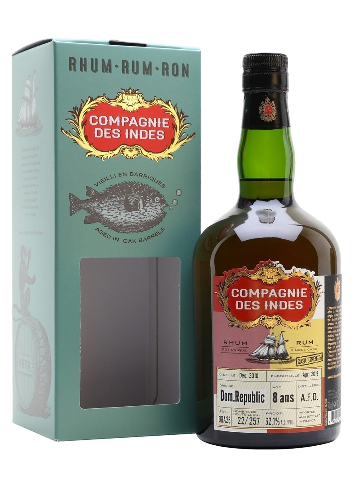 Compagnie des Indes Ron República Dominicana 8 años 62,1% 700ml