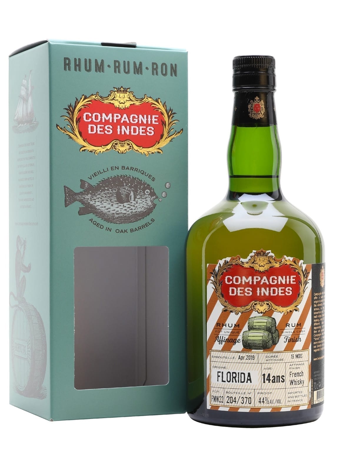 Compagnie des Indes Ron Florida 14 años 44% 700ml