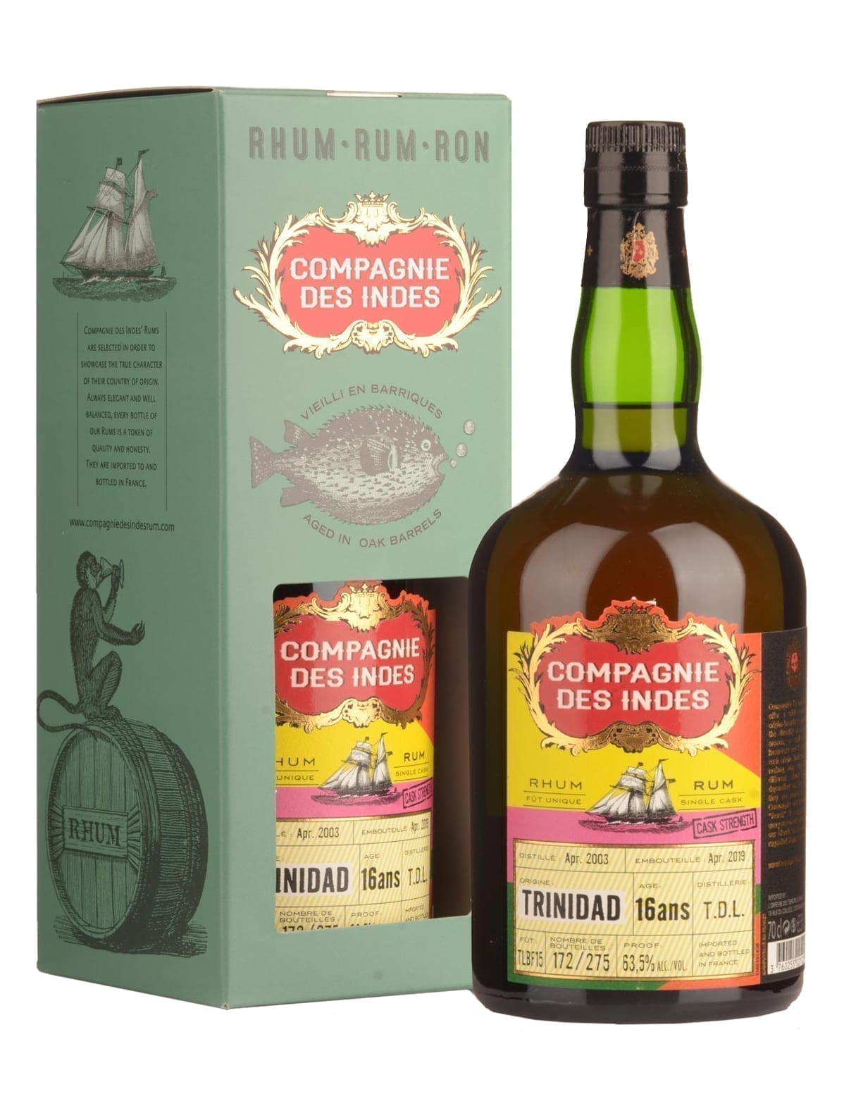 Compagnie Indes Ron Trinidad 16 años 63,5% 700ml