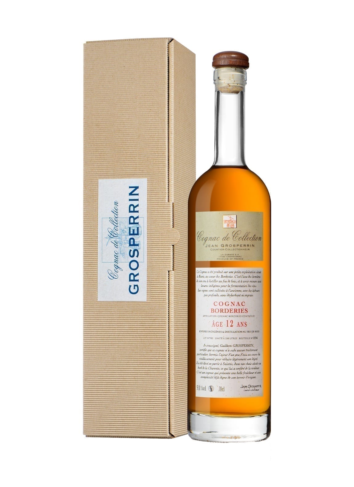 Coñac Grosperrin Borderies 12 años 50,8% 700 ml