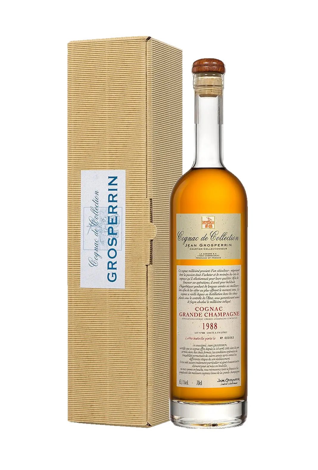 Grosperrin Cognac De Collection 1988 Grande Champagne 49.5% 700ml - Cognac > Grande Champagne - Liquor Wine Cave