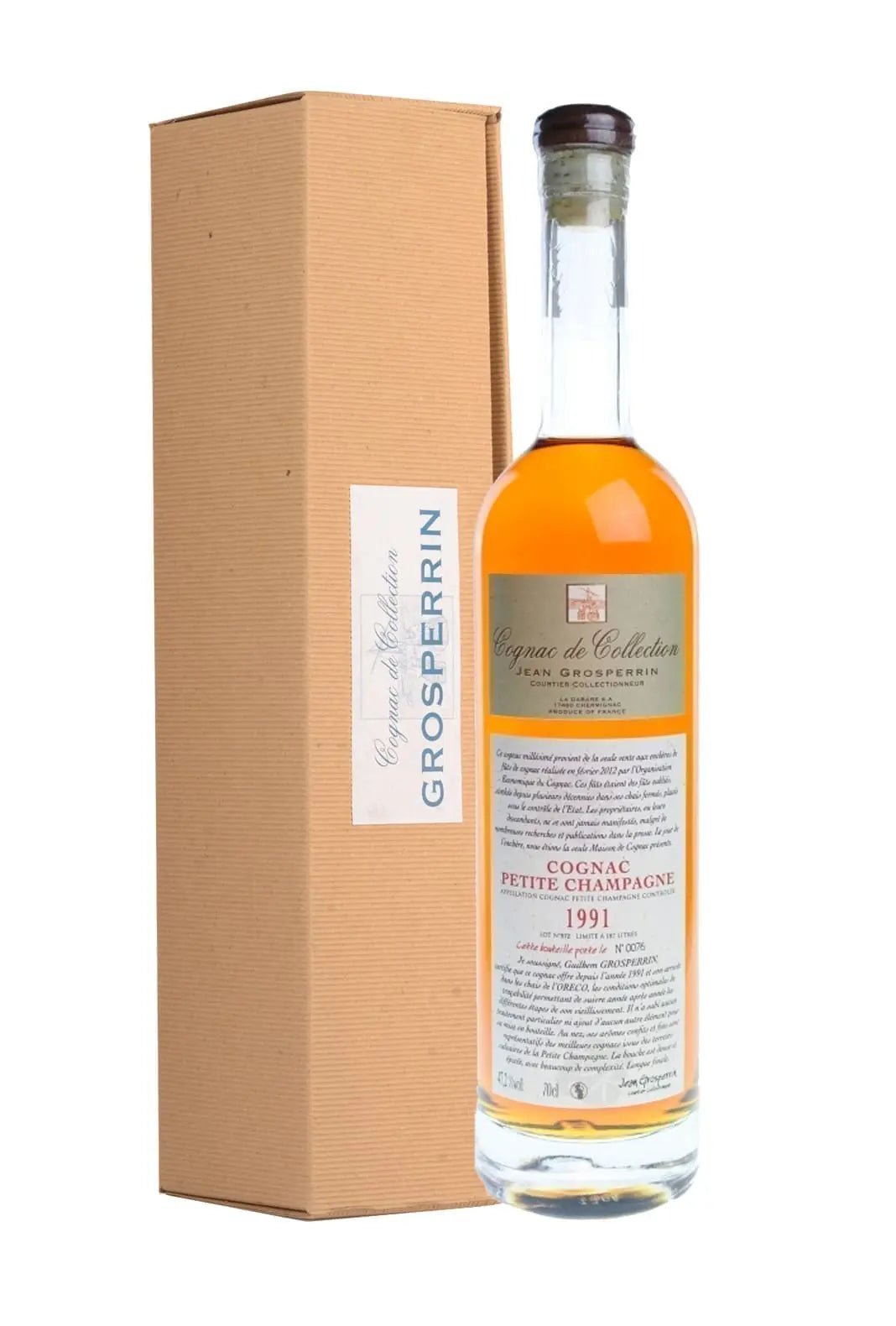 Grosperrin Cognac De Collection 1991 Petite Champagne 47.2% 700ml - Cognac, Cognac > Petite Champagne - Liquor Wine Cave