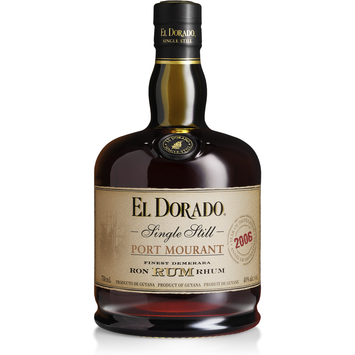 El Dorado Single Still Port Mourant Cask Strength bottle, Guyana