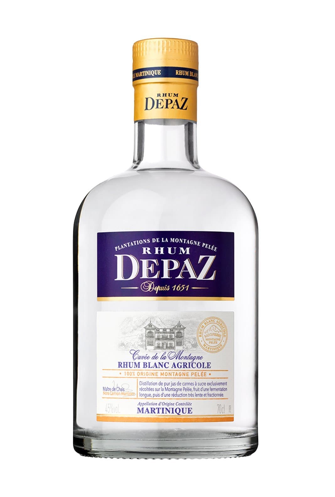 Depaz Rum Blanc (white) Montagne Pelee 45% 700ml