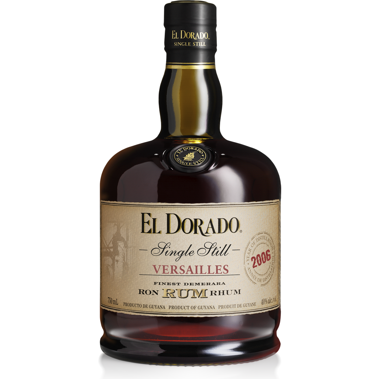 El Dorado Single Still Versailles Cask Strength bottle, Guyana